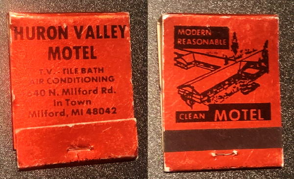 Huron Valley Motel - Matchbook